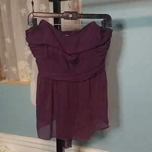 Charlotte Russe chiffon strapless top